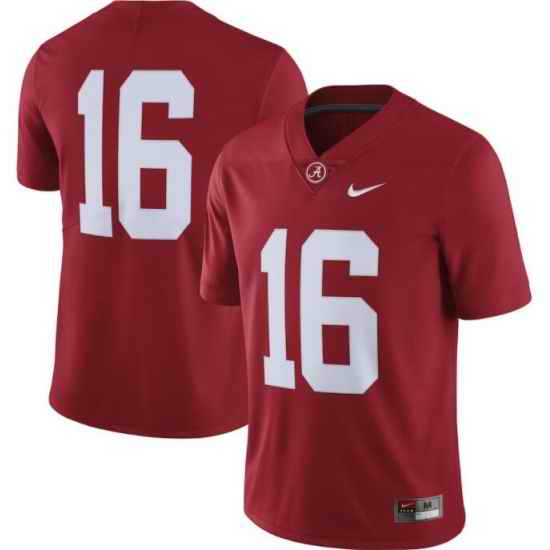 Men's Nike Alabama Crimson Tide NO. 16 Red NCAA Jersey